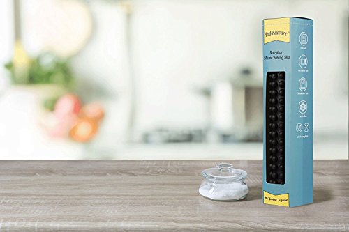 pukkaware Antihaft-Backmatte | Silikon Blatt für gesundes Kochen, BBQ Grillen, Ofen & Mikrowelle | für Cookies, Macarons, Gebäck, Speck, & mehr | hitzebeständig bis 500 °F (260 °C) | leicht zu reinigen & Store | europe-approved Hochwertigen Lebensmittel Silikon (LFGB konform), schwarz, 39.7 x 31 x 0.8 (cm) / 15.6 x 12.2 x 0.3″ - 8