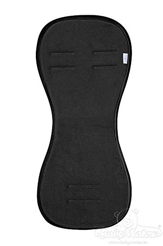 BabyMatex ** PADDIX SCHWARZ ** Atmungsaktive, antiallergische Sitzauflage / Sitzeinlage — AERO MESH 3D System– Universal für Babyschale, Autokindersitz, z.B. für Maxi-Cosi, Römer, für Kinderwagen, Buggy, Hochstuhl etc. - 2