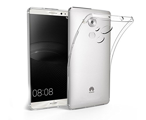 PREMYO Huawei Mate 8 Cover transparent aus TPU (Silikon ähnlich) flexibel. Huawei Mate 8 Handyhülle transparent. Huawei Mate 8 Bumper Case ultradünn - 2