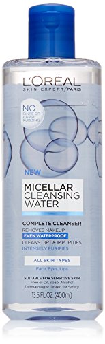 LOreal Paris Micellar Cleansing Water Complete Cleanser Waterproof, All Skin Types, 13. 5 fl. oz. RS.2294 (50.00% Off) - Amazon