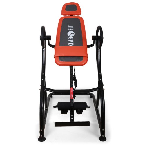 Klarfit Relax Zone Pro Inversionsbank Hang-Up-Rückentrainer Rücken-Bank (zur Streckung der Wirbelsäule, bis 150kg, verstellbar, für alle Altersgruppen, leichte Montage) orange-schwarz oder weiß-blau - 2