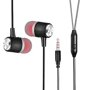 JOYTEK Audio BassBuds Loop Wired In Ear Earphone with Mic (Black)