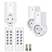 Produktbild Etekcity Funksteckdosen Set aus 3 x Funksteckdose mit 2 x Fernbedienung, Funkschalt Set Selbstlern-Funktion, 2300 Watt für Weihnachtsschmuck, Licht, Haushaltsgeräte, Reichweite 30m, Weiß