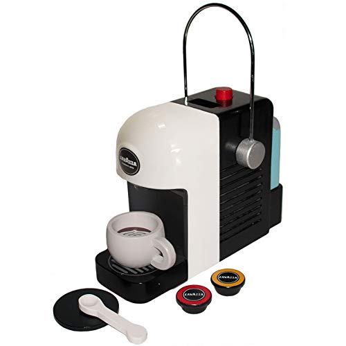 Preisvergleich Produktbild #1118 Lavazza Kaffeeautomat aus Holz mit Zubehör - Kaffeemaschine Kaufladen Kaffee Kinderküche Kaufmannladen