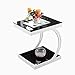 Produktbild MGMDIAN Kleiner Tisch Wohnzimmer Kleiner Couchtisch Ecksofa mehrere Telefone mehrere kleine Beistelltisch Kleiner multifunktionaler Klapptisch (Farbe : White+Black)