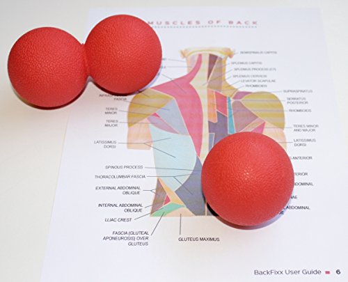 Premium Faszien-Massage-Ball Set – Lacrosse-Massage & Double Peanut Duoball – FlexFixx Akupressur & Mobility Training bei Rückenschmerzen – inkl. Tasche - 7