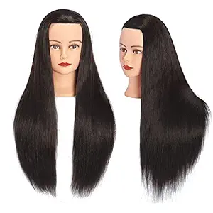 Rapidsflow Dummy For Face Make-up Practice / Hair Dummy For Hair Styling / Hair Dummy For Hair Styling Practice / Salon Mannequin For Hairstyle Practice (Black)