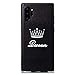 Produktbild Jorisa Hülle Kompatibel mit Samsung Galaxy Note 10 Pro,Schwarz Weich Silikon Gummi Ultra Dünn Leicht Handyhülle Königin Krone Muster Matte Flexibel TPU Kratzfest Schutzhülle