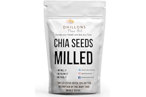 Milled Chia Seeds | Cold Milled Chia Seeds for Greater Absorption | Perfect in Smoothies and for Baking | Low Carb | Keto Friendly | Manufactured in The UK by Dhillons Flour Mill (500g)