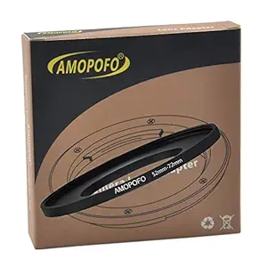 52 to 72mm /52mm to 72mm Step Up Ring Filter Adapter for UV,ND,CPL,Metal Step Up Ring,Compatible with All 52mm Camera Lenses & 72mm Accessories