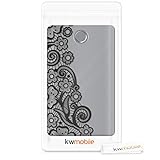 kwmobile Hülle für Huawei Nova - TPU Silikon Backcover Case Handy Schutzhülle - Cover klar Blütenmeer Spitze Design Schwarz Transparent - 