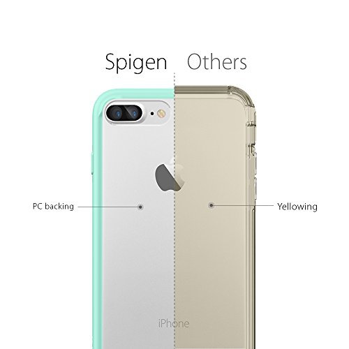 Spigen Ultra Hybrid 5 5  Funda Transparente  Turquesa - Fundas para tel  fonos m  viles  Funda  Apple  iPhone 7 Plus  14 cm  5 5    Transparente  Turquesa 