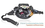 Bauchtasche / Gürteltasche / Hüfttasche für Herren schwarz, groß mit 7 Fächern von Globeproof® - 5