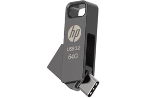 HP 886C 64GB OTG Flash Drive 3.2 Rock/Metallic Swivel Design/Durable Metal Material