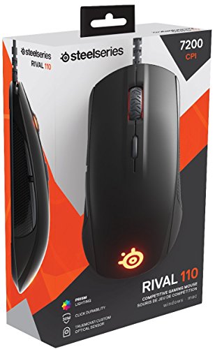 SteelSeries Rival 110 - Rat  n de Juego   ptico  Iluminaci  n RGB  6 Botones  Negro