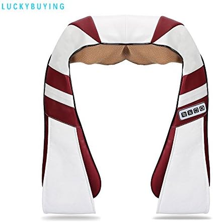 New Shiatsu Kneading Massager - Deep Kneading Massage Pillow With Heat-Perfect For Car, Home and Travel Use AMQ-18 LUCKYBUYING