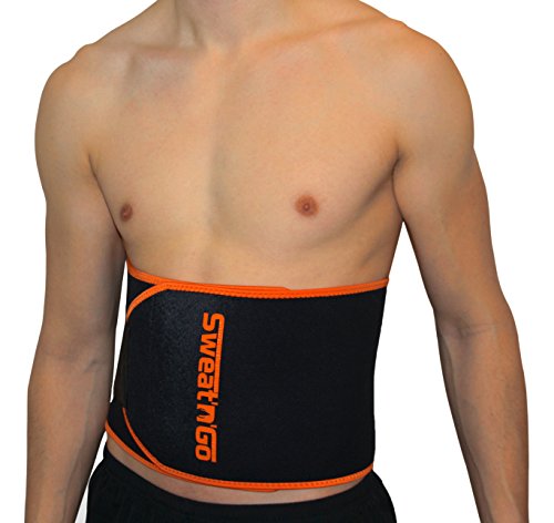 Sweat ’n‘ Go Fitnessgürtel für Männer und Frauen – Schwitzgürtel zur Fettverbrennung – Bauchweggürtel zum Abnehmen für Damen und Herren (schwarz) - 2