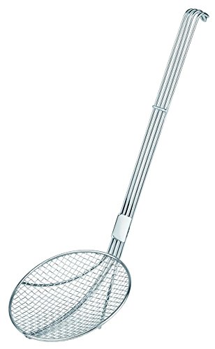 APS Back-/Fritierlöffel ca. Durchmesser 10cm, Länge 32,5cm Edelstahl hochglänzend sehr stabile Ausführung