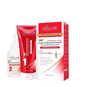 Oxyglow Herbal Professional Salon Hair Straightener with Neutralising Cream (200 gram) Pack of 1 | for men | for women