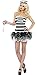Produktbild Damen Sexy Fever Überführen Cutie Gefangene Inmate Gefängnis Polizisten & Räuber Tutu Kostüm Kleid Outfit - Schwarz/weiß, 8-10