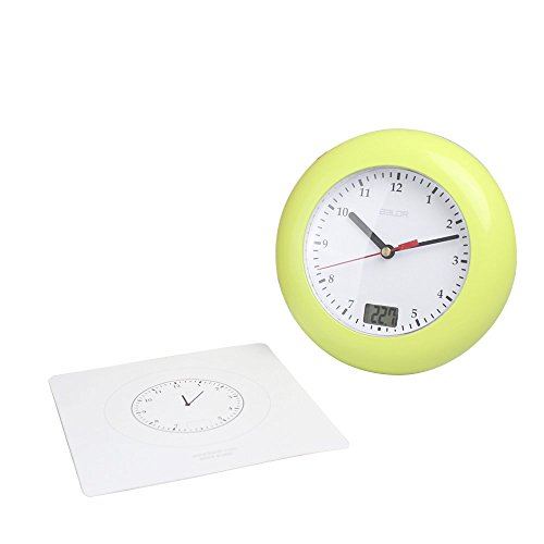 Anself Badezimmeruhr mit Saugnapf und Digitaler Temperaturanzeige - 6