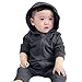 Produktbild ODJOY-FAN Baby Mädchen Jungen Dinosaurier Ha Yi Onesies, Zurück Reißverschluss Kapuzenpullover Langarm Mit Kapuze Spielanzug Overall Casual Hoodies Neuheit Jumpsuit (Grau,9M)