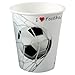 Produktbild 50 Stk. Heiß- und Kaltgetränkebecher 'Ich liebe Fußball-I love Football' 200ml / Dieser hitzebeständige Premium-Pappbecher kann sowohl als Heißgetränkebecher - als auch für Kaltgetränke verwendet werden. Empfohlener Temperaturbereich: -20°C bis +90°C. Ideal für alkoholfreie Getränke aller Art.
