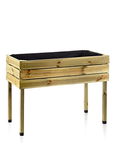 myGardenlust Hochbeet Bausatz aus Holz mit Folie – Kräuterbeet Imprägniert für Garten Terrasse und Balkon – Pflanzkübel als Gemüse Kräuter Beet – Pflanzkasten Groß für Outdoor mit Fußkappen - 4