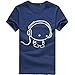 Produktbild Manadlian Herren t Shirt O Ausschnitt, 2018 Neu T-Stücke Männer Junge Kleider Baumwolle Hemd Kurzarm Niedlich Kopfhörer T-Shirt (XXL, Blau)