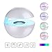 Produktbild Mini Bluetooth Lautsprecher, Wireless Round Sound Box Musikbox mit Touch Taste, LED Lichter Color Change, Eingebautes Mikrofon und Support Micro SD-Karte Spielen für Handy - Weiß