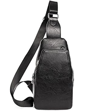 Outreo Umhängetasche Leder Schultertasche Vintage Brusttasche Herren Messenger Bag Tasche Handtasche Ledertasche...