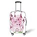 Produktbild Travel Luggage Cover Suitcase Protector,Fantasy,Princess Castle Cute Fairy Tale Princess Magic Kingdom Cartoon Illustration,Pink Whitefor Travel