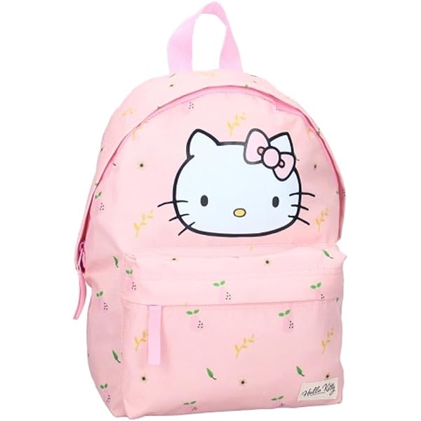 Zaino Scuola Per Bambini HELLO KITTY & KUROMI - Grigio, Dimensioni 39x29x12 Cm, Spallacci Regolabili