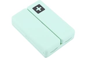 DEWIN Pojemnik na pigułki, tygodniowy organizer na leki, przenośny organizer na lekarstwa, składany magnetyczny organizer na tabletki z 7 przegródkami (zielony)
