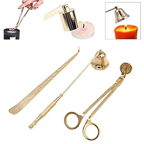 FunMove Bougie Wick Trimmer Éteignoir à Bougie Bougie Mèche Dipper Mèche Cutter Ciseaux en Acier Inoxydable Catcher 3 en 1