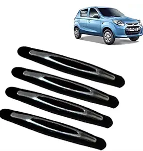 Jukmen 4Pcs Car Door Protection Bumper, Car Door Edge Guard Protector Anti-rub Anti-Collision Protector Universal Car Rearview Mirror Edge Protection Anti-Scratch Trucks, SUV Decorative Strip ( Black