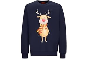 AS Roma Felpa Xmas 2025 Renna ASR Adulto - Blu Navy Maglia di Tuta Uomo (Pacco da 1)