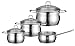 Produktbild ELO Cookware 90604 Platin Stainless Steel Kitchen Induction Cookware Pots and Pans Set with Shock Resistant Glass Lids, 7-Piece