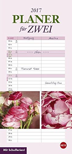 Blumen Planer für zwei - Kalender 2017