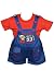 La Bele little Boys Red & Blue Jumpsuit Set (6-12 Months) RS.498.00
