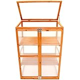 Oypla Wooden 2 Shelf Outdoor Cold Frame Cupboard Grow House