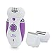 Tailcas® Ladies Women Rechargeable Cordless 3 in 1 Epilator Shaver Hair Removal Trimmer Razor Tweezer With 2 Speeds for Face and Body - (Purple)