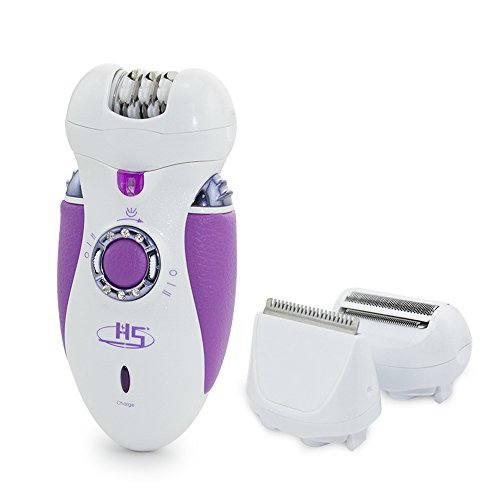 Tailcas® Ladies Women Rechargeable Cordless 3 in 1 Epilator Shaver Hair Removal Trimmer Razor Tweezer With 2 Speeds for Face and Body - (Purple)