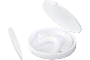 SULIUDAJI 1 paio di protesi artificiali, protesi temporanee, protesi auto-rivestite, protesi con sorriso finto superiore e inferiore, protettore cosmetico dei denti