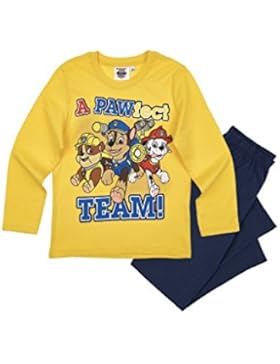 Paw Patrol Jungen Pyjama Schlafanzug - gelb