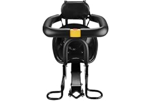 SHUAIGUO Safety Child Bicycle Seat Bike Front Baby Seat Kids Saddle with Foot Pedals Support Back Rest for MTB Road Bike