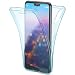 Produktbild NALIA 360 Grad Handyhülle kompatibel mit Huawei P20, Full-Cover vorne hinten Hülle Doppel-Schutz, Dünn Ganzkörper Case Silikon Etui Handytasche Transparent Displayschutz Rückseite, Farbe:Blau