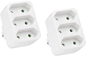 HITRENDS 2 Stück Steckdosenadapter,3 in 1 Steckdose