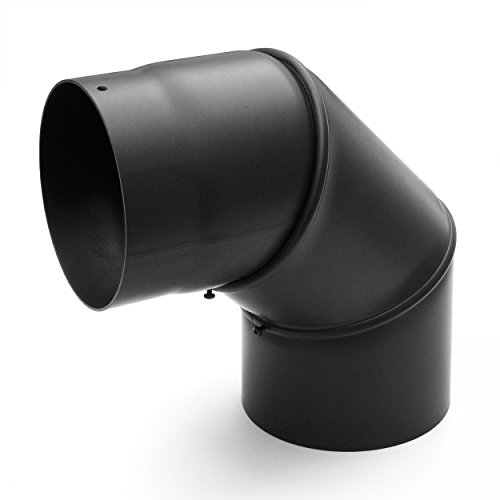 raik SH030-120-sw Rauchrohrbogen / Ofenrohr 120mm - 0°-90° schwarz