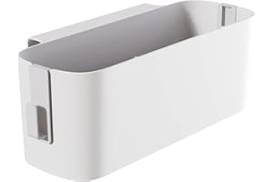 Amfrpar Panier de Rangement à Suspendre pour Chevet Panier Suspendu Rangement de Lit Boîte de Rangement à Suspendre avec Crochet Sac de Rangement Suspendu pour Télécommande,Téléphone, Magazine (Blanc)